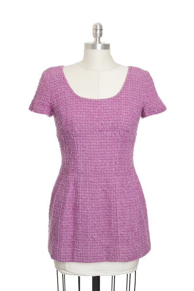 Chanel Vintage 1994 SS Runway Purple Tweed Mini Dress