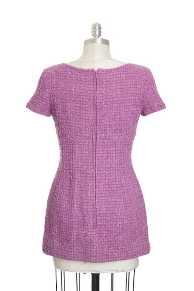 Chanel Vintage 1994 SS Runway Purple Tweed Mini Dress
