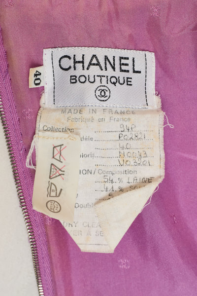 Chanel Vintage 1994 SS Runway Purple Tweed Mini Dress
