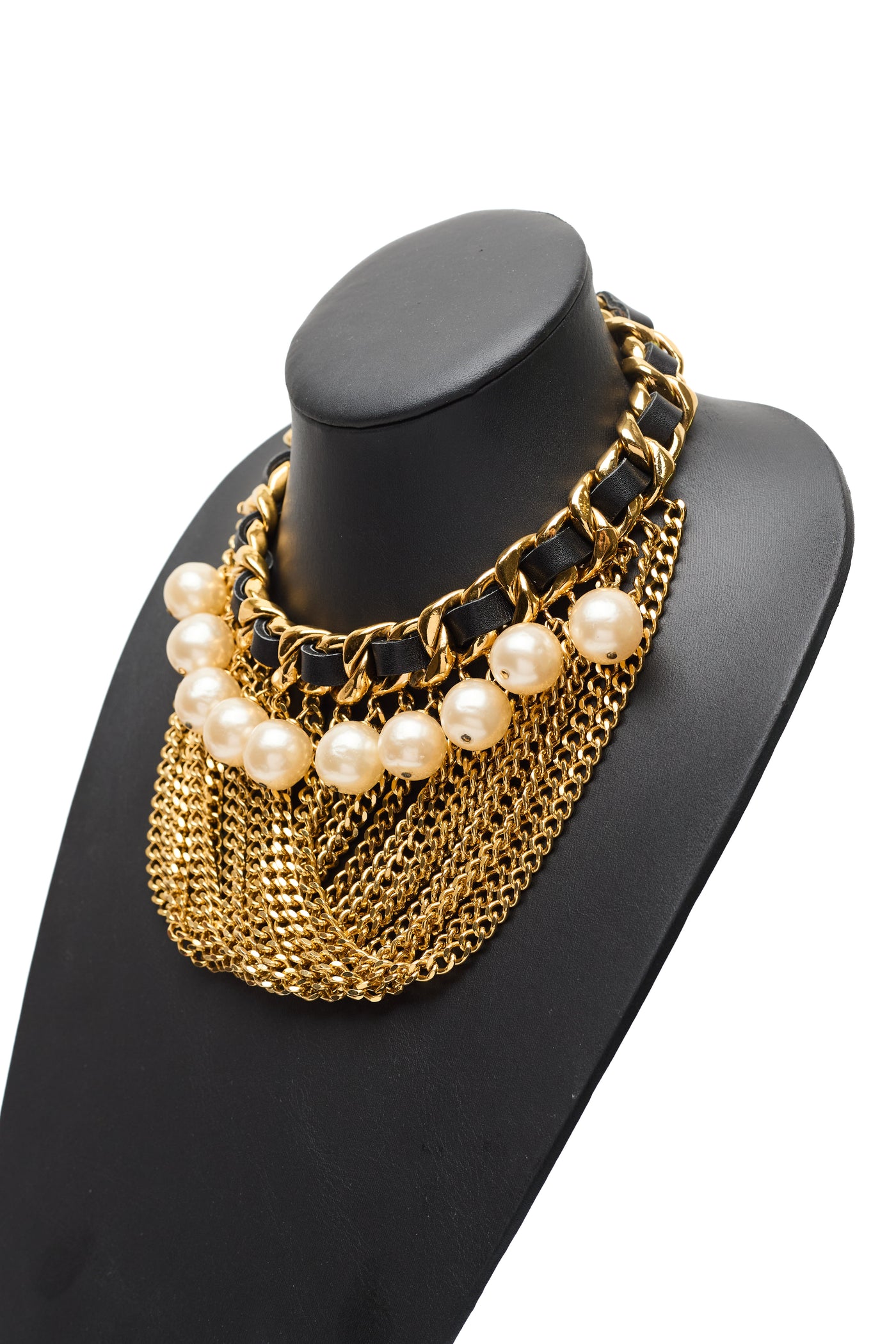 Chanel Rare Vintage 1991 FW Runway Chain and Pearl Choker