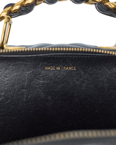 Chanel Vintage 1995 SS Barbie Runway Black Patent Leather Two-Way Bag
