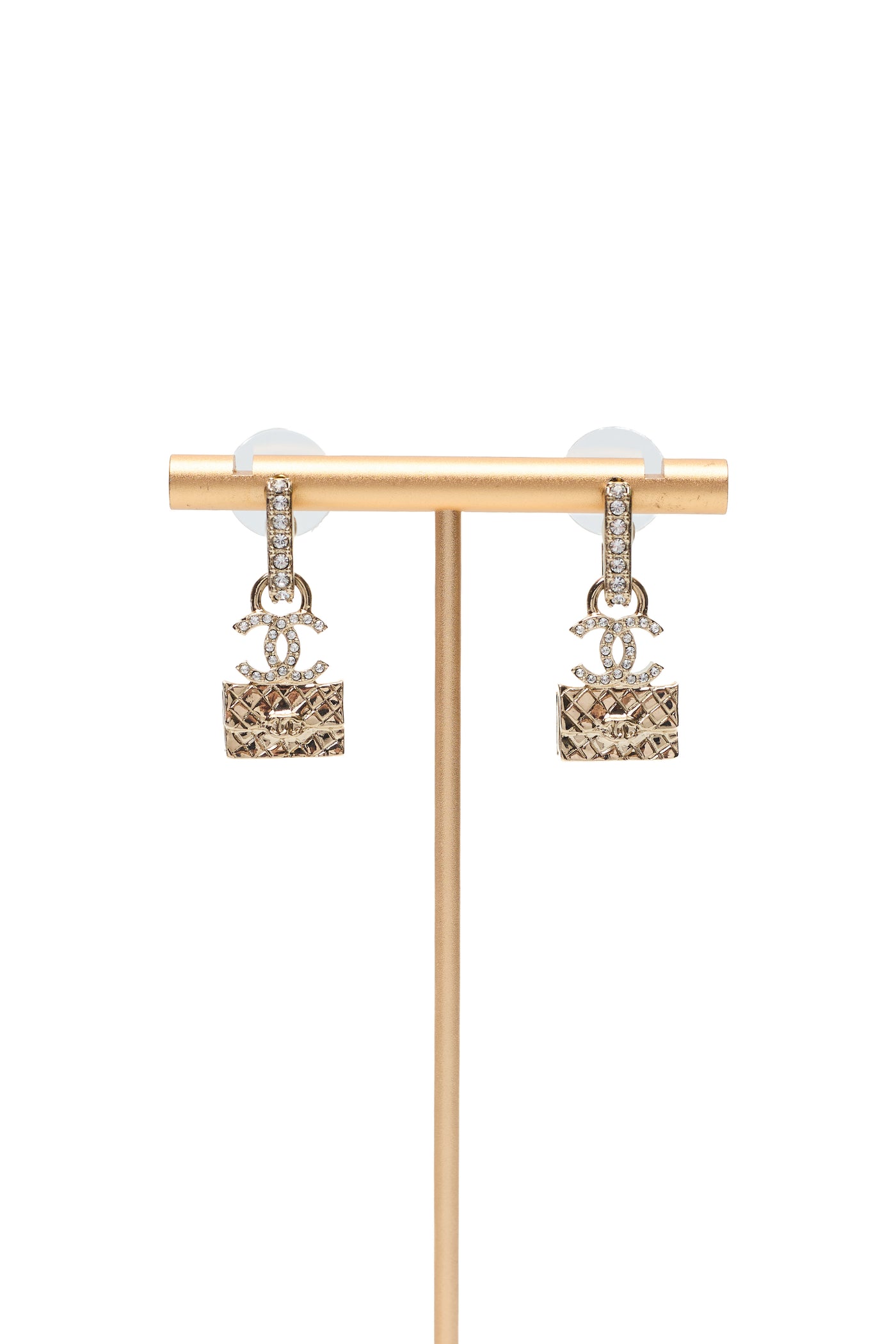 Chanel Strass CC Flap Earrings