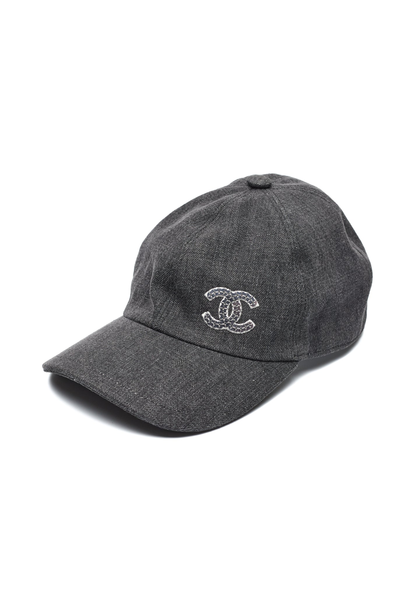 Chanel Black Denim CC Baseball Cap