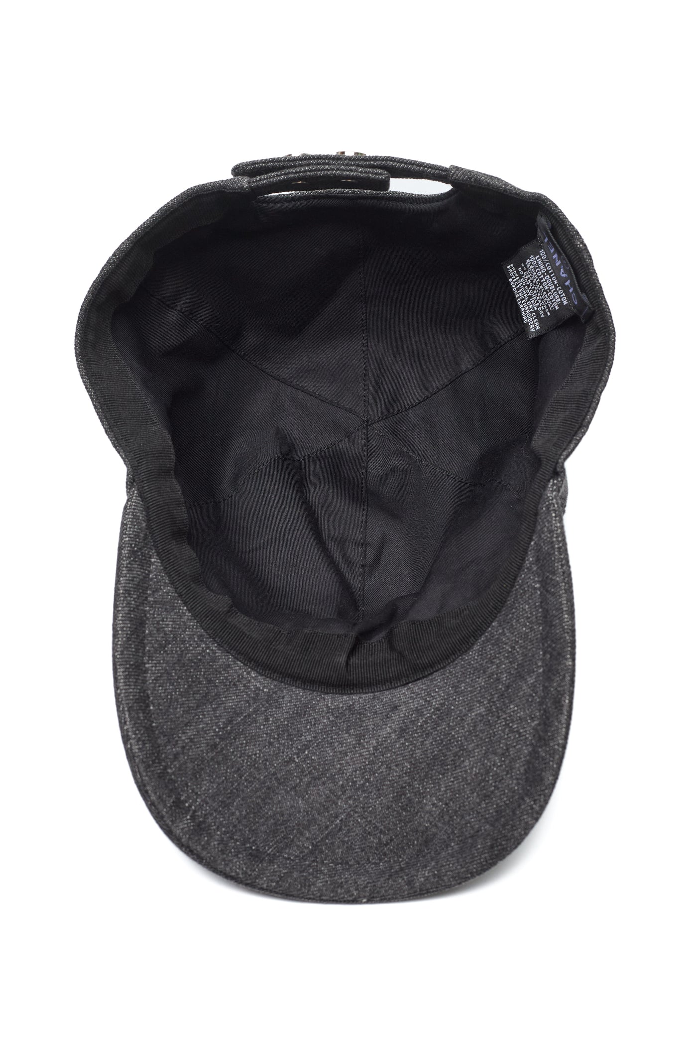 Chanel Black Denim CC Baseball Cap