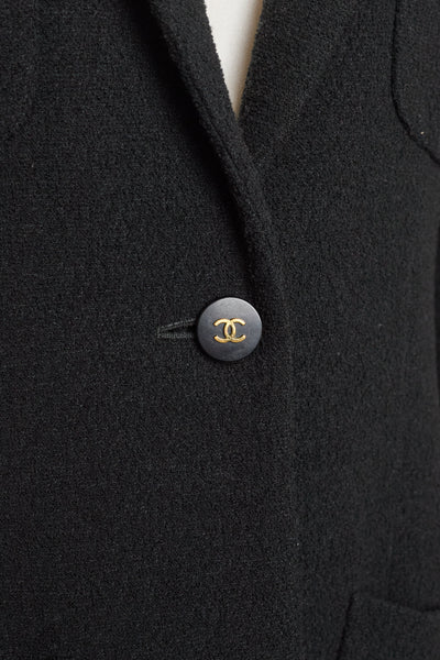 Chanel Vintage 1995 SS Runway Black Boucle Blazer