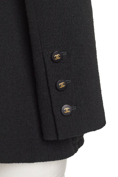 Chanel Vintage 1995 SS Runway Black Boucle Blazer