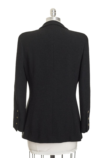 Chanel Vintage 1995 SS Runway Black Boucle Blazer