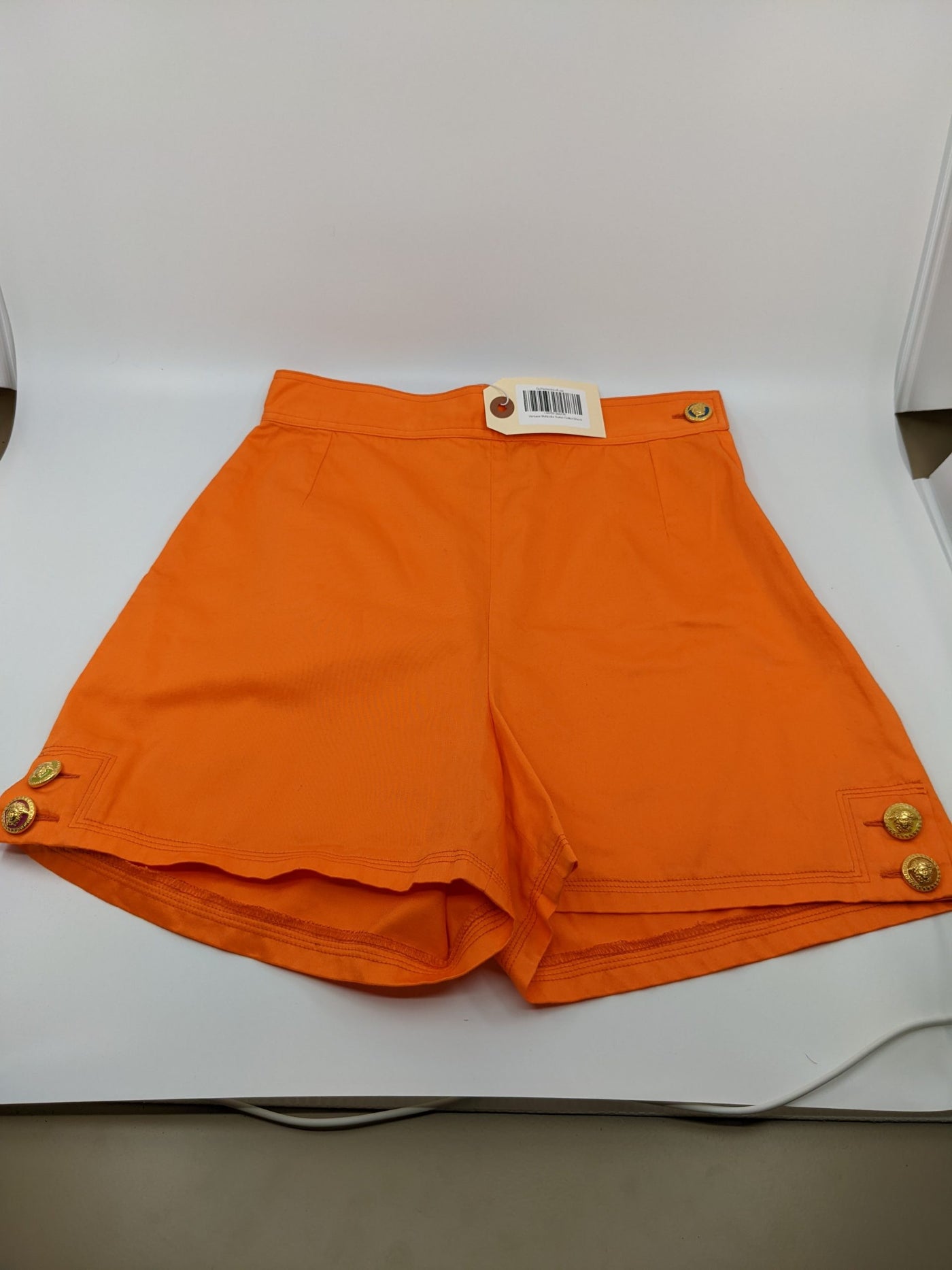 Versace Multicolor Button Cotton Shorts