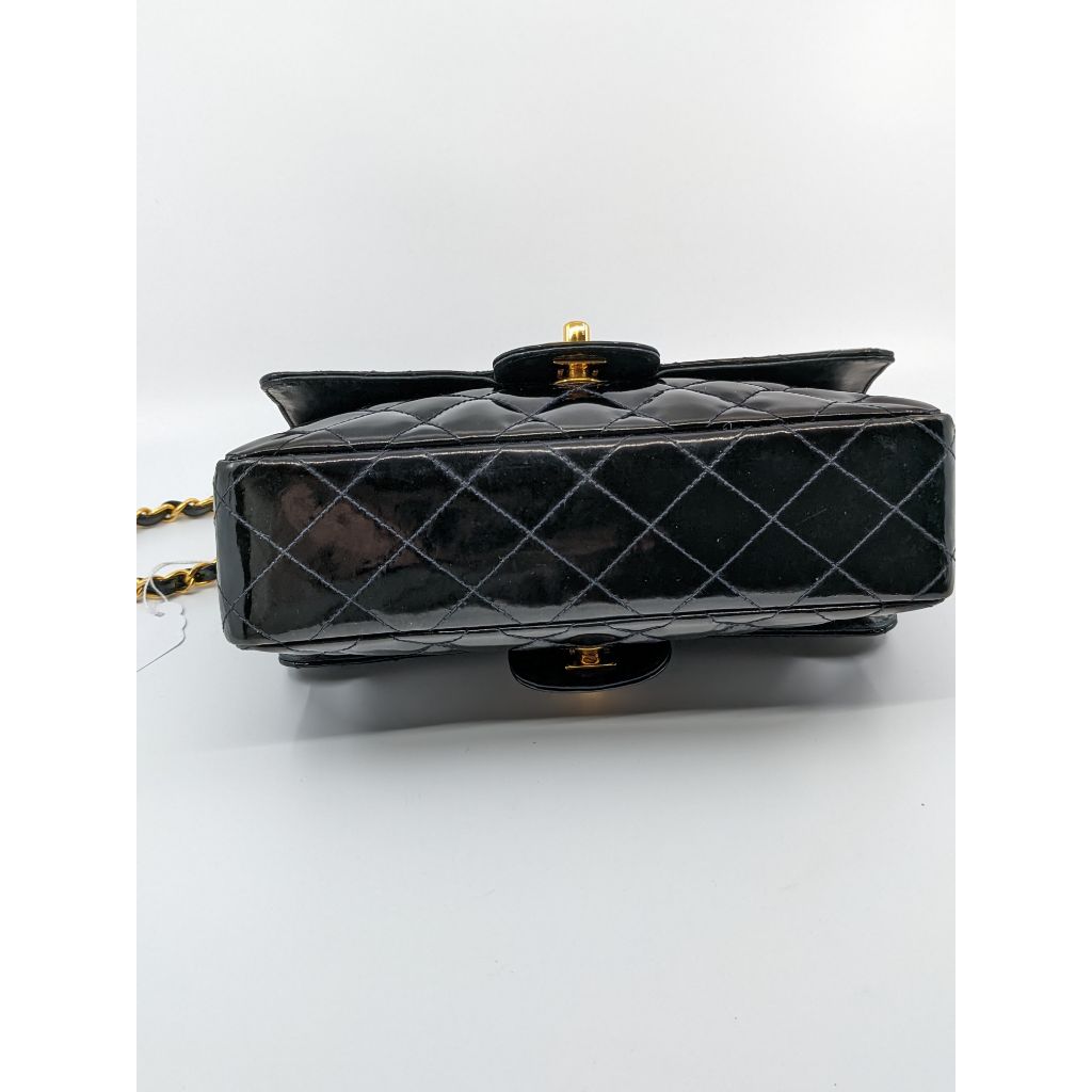 Chanel Vintage Patent Double-Faced Shoulder Flap