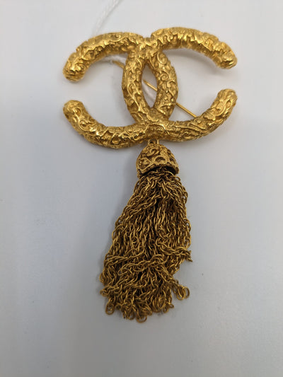 Chanel Vintage CC Tassel Brooch