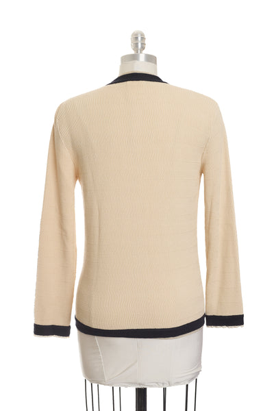 Chanel Bicolor Four Pocket Cardigan