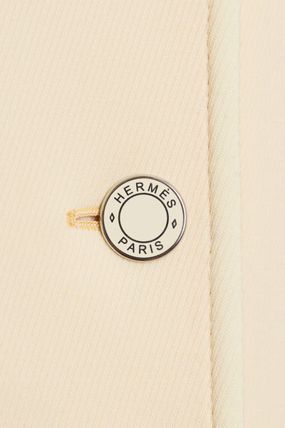 Hermes Cream Wool and Cashmere Coat