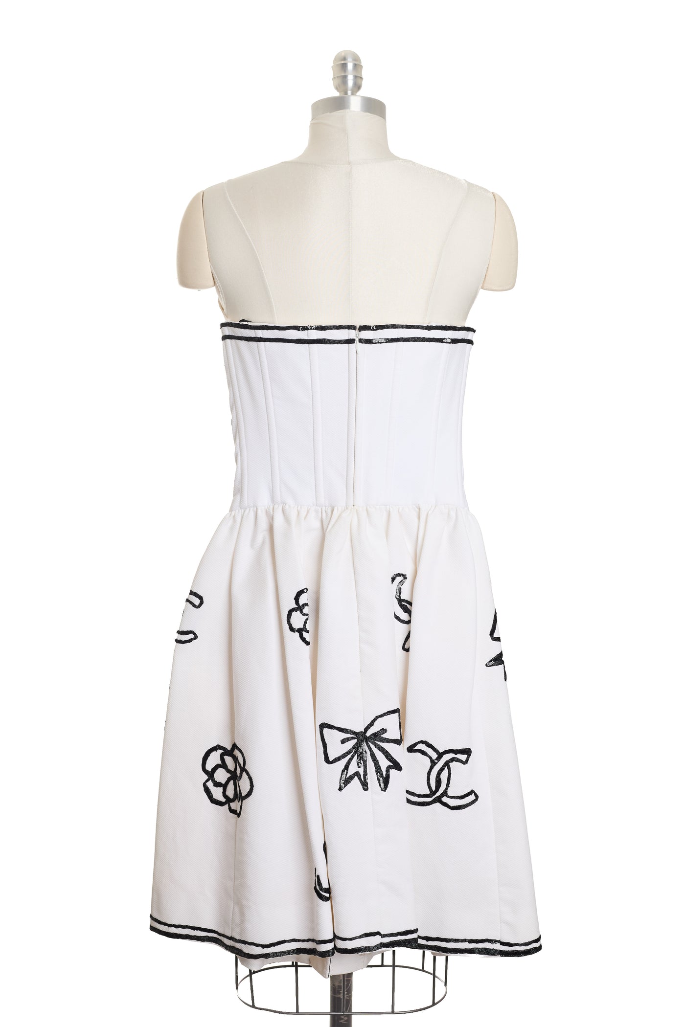 Chanel Rare Vintage 1995 SS Runway White Corset Dress