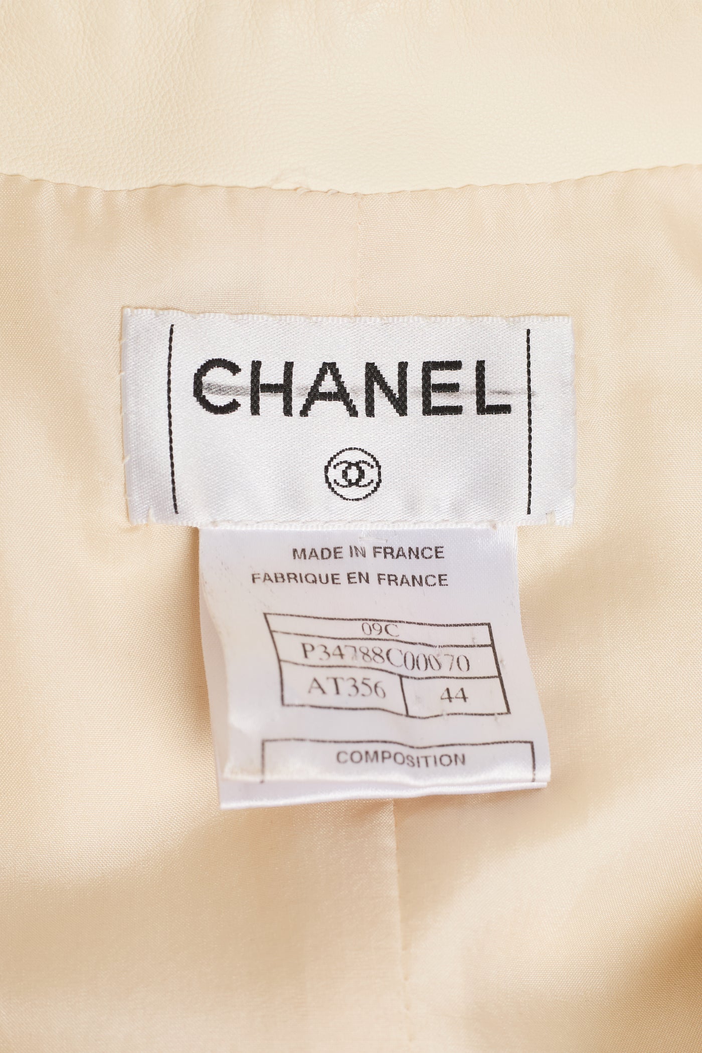 Chanel Cream Lambskin CC Heart Top