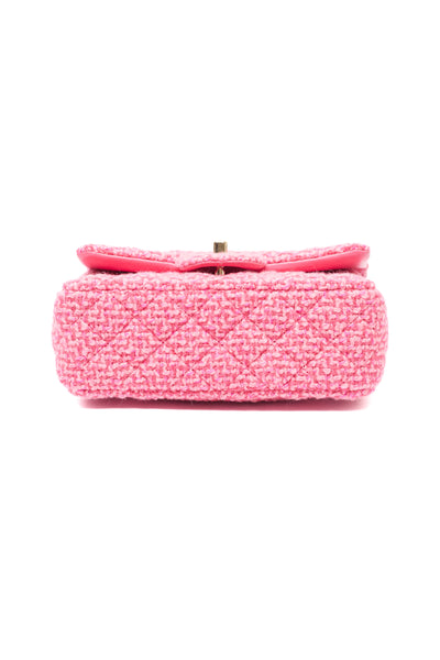 Chanel Multicolor Pink Tweed Rectangular Mini