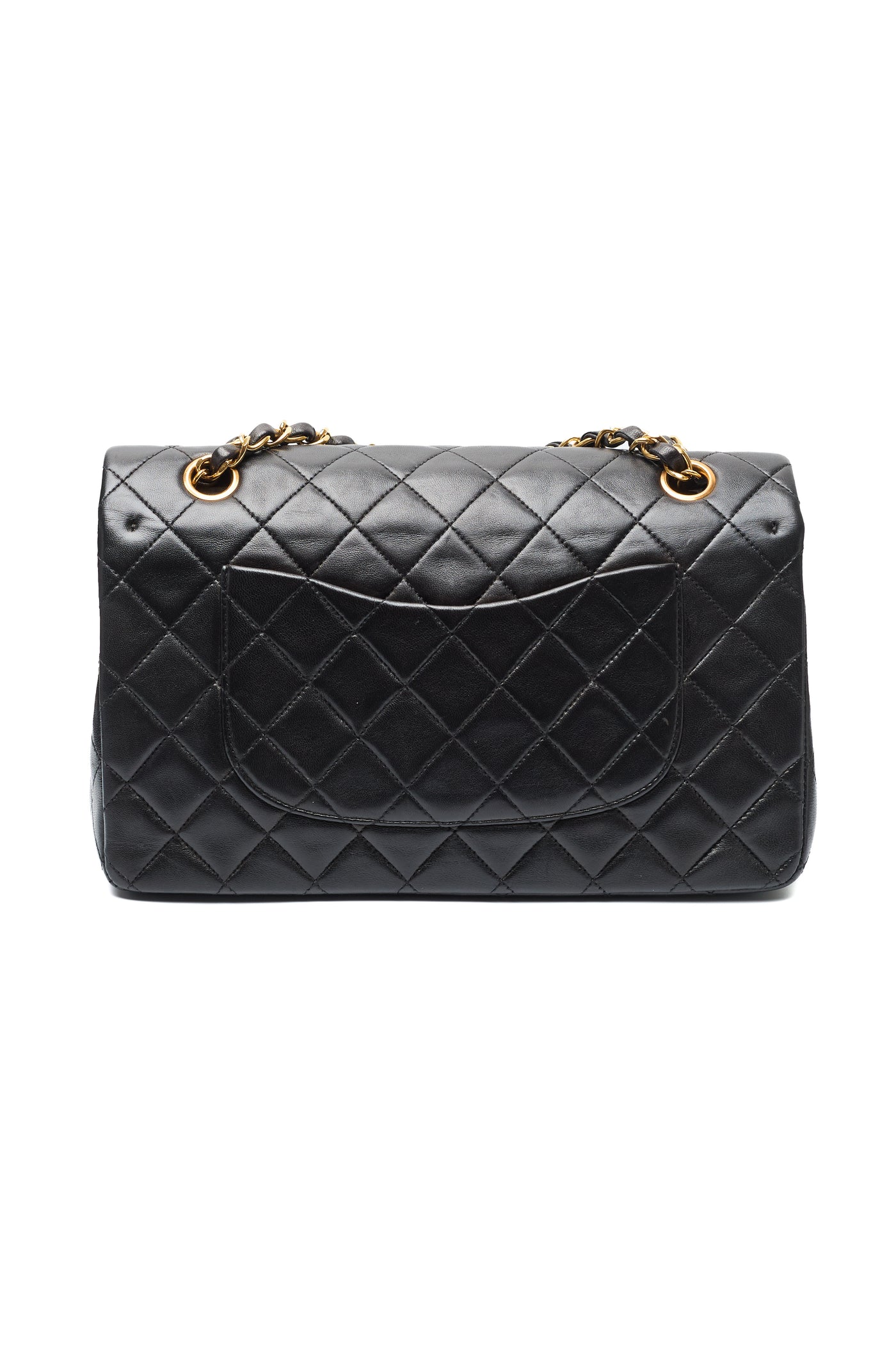 Chanel Vintage Black Lambskin Medium Classic Double Flap