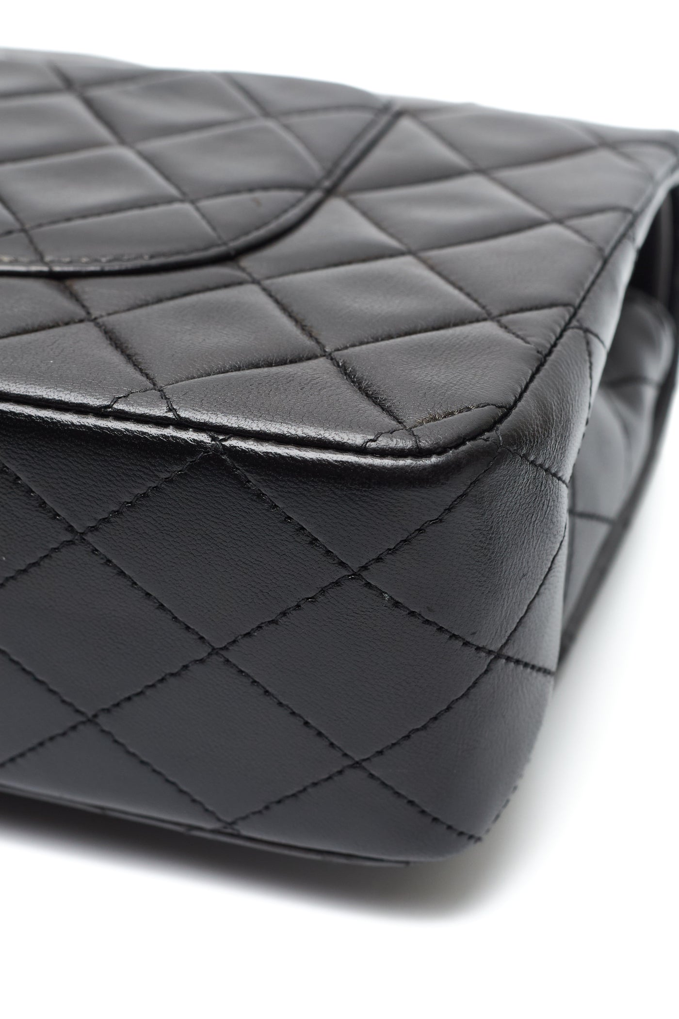 Chanel Vintage Black Lambskin Medium Classic Double Flap