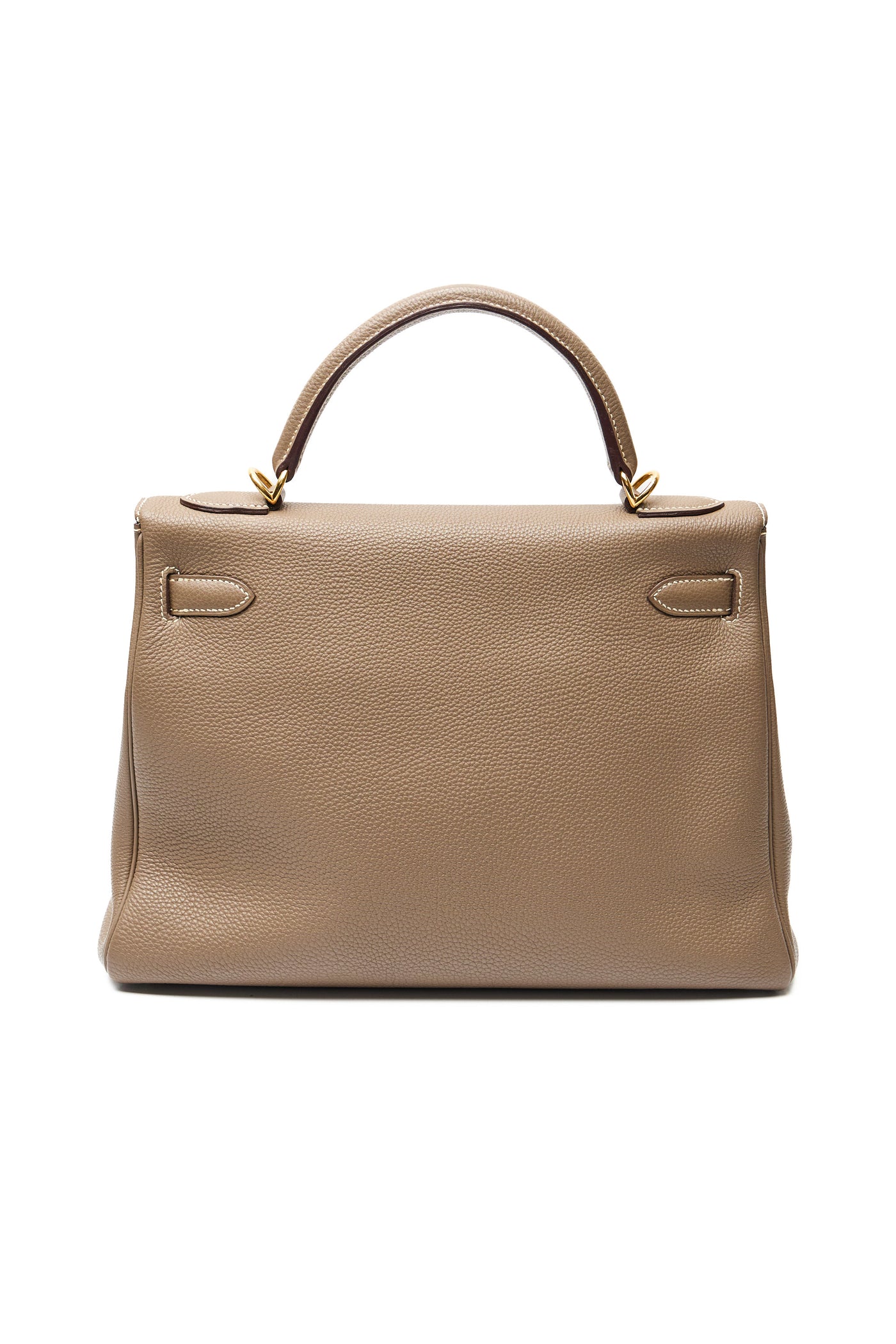 Hermes Retourne Kelly 32 Etoupe Togo Leather GHW