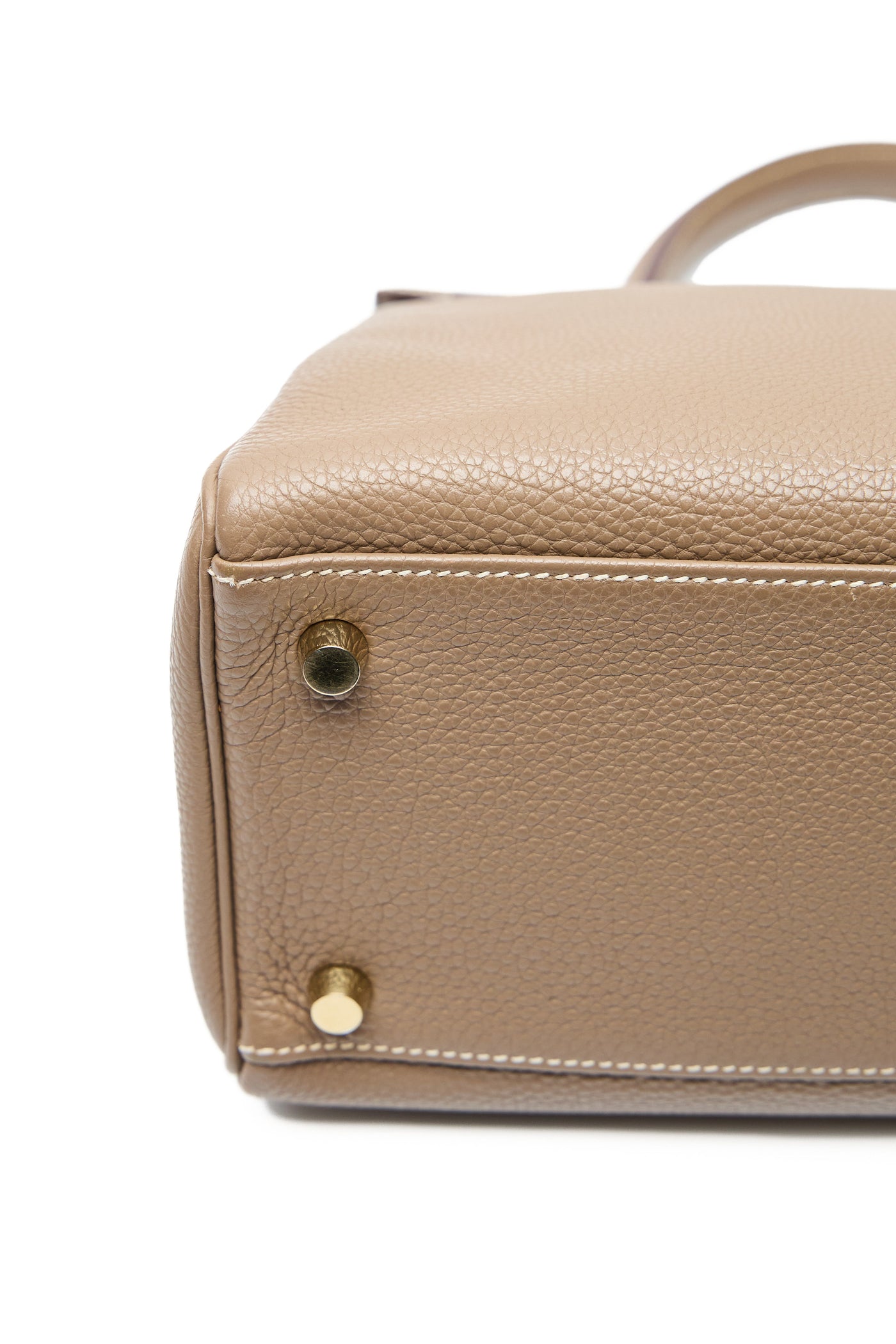 Hermes Retourne Kelly 32 Etoupe Togo Leather GHW