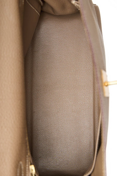Hermes Retourne Kelly 32 Etoupe Togo Leather GHW