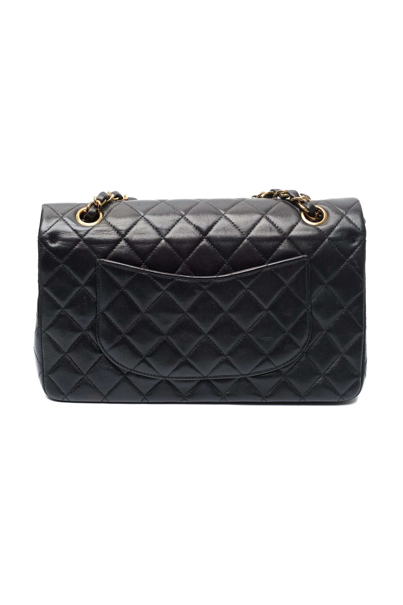 Chanel Vintage Black Lambskin Medium Classic Double Flap