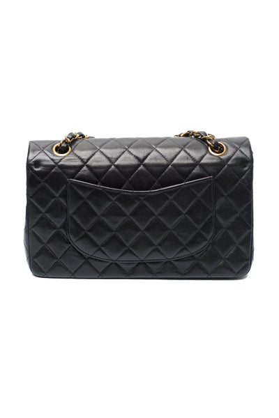 Chanel Vintage Black Lambskin Medium Classic Double Flap