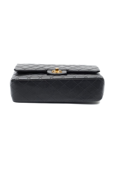Chanel Vintage Black Lambskin Medium Classic Double Flap
