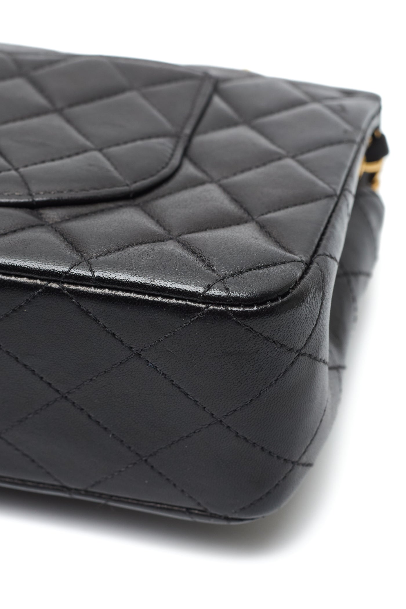 Chanel Vintage Black Lambskin Medium Classic Double Flap