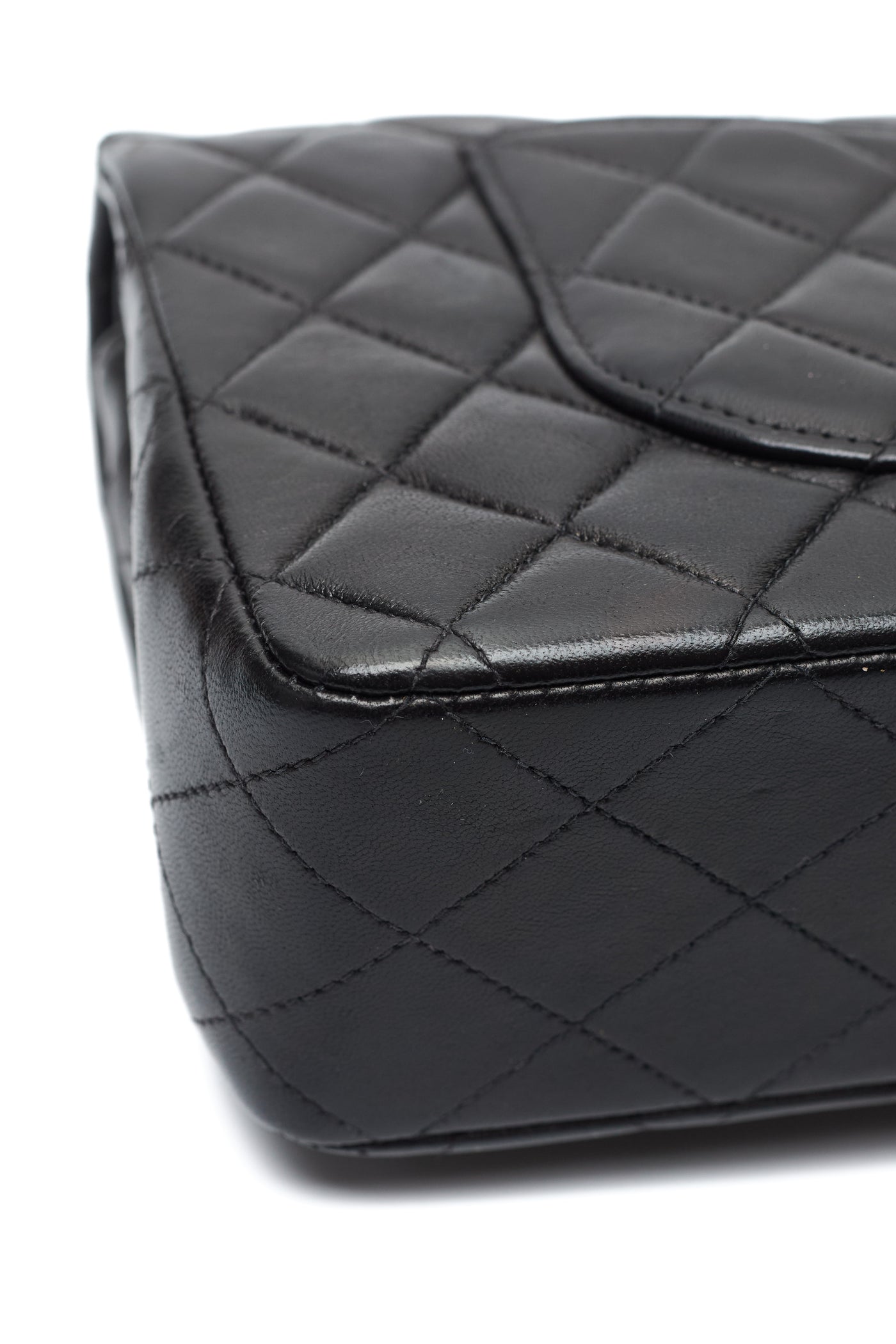 Chanel Vintage Black Lambskin Medium Classic Double Flap