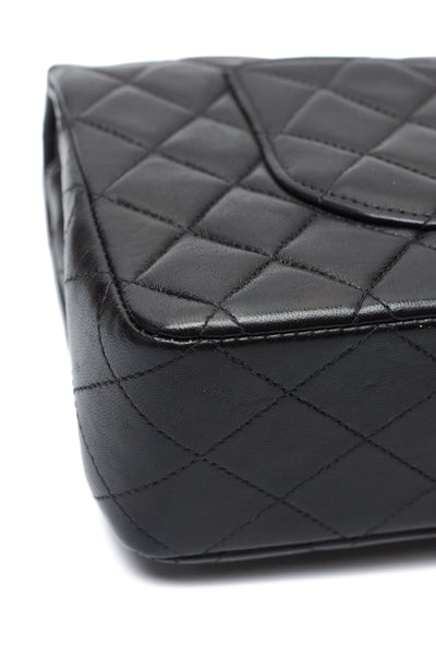 Chanel Vintage Black Lambskin Medium Classic Double Flap