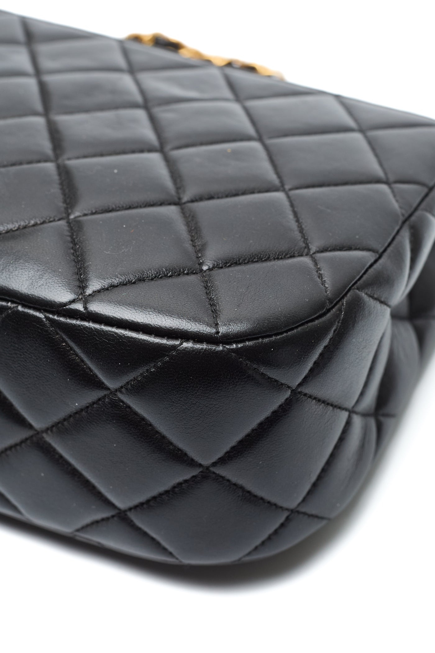 Chanel Vintage Black Lambskin Envelope Flap Shoulder Bag