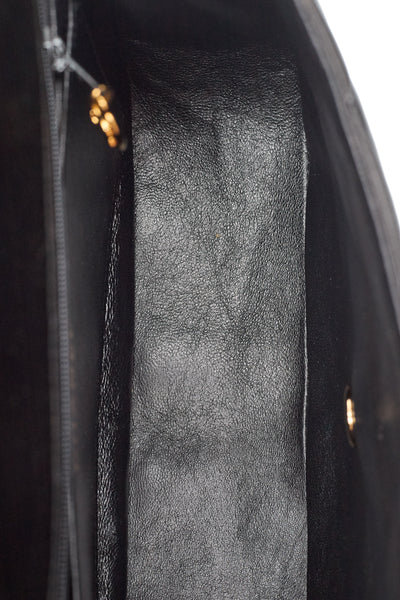 Chanel Vintage Black Lambskin Envelope Flap Shoulder Bag
