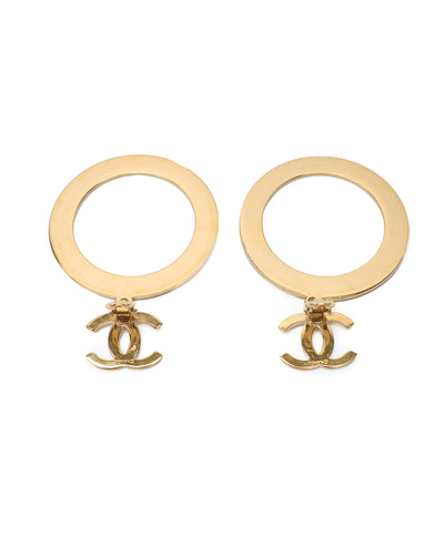 Chanel Rare Vintage Jumbo CC Hoop Earrings
