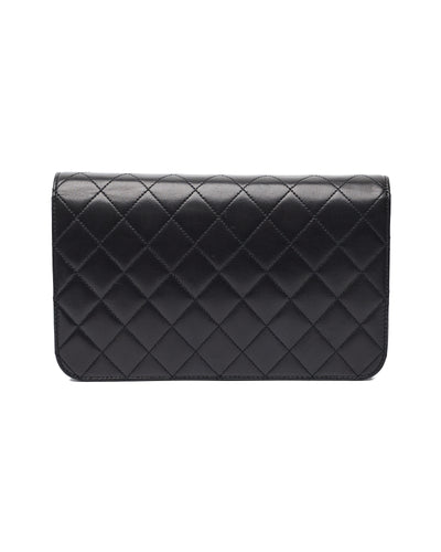 Chanel Vintage Black Lambskin Full Flap