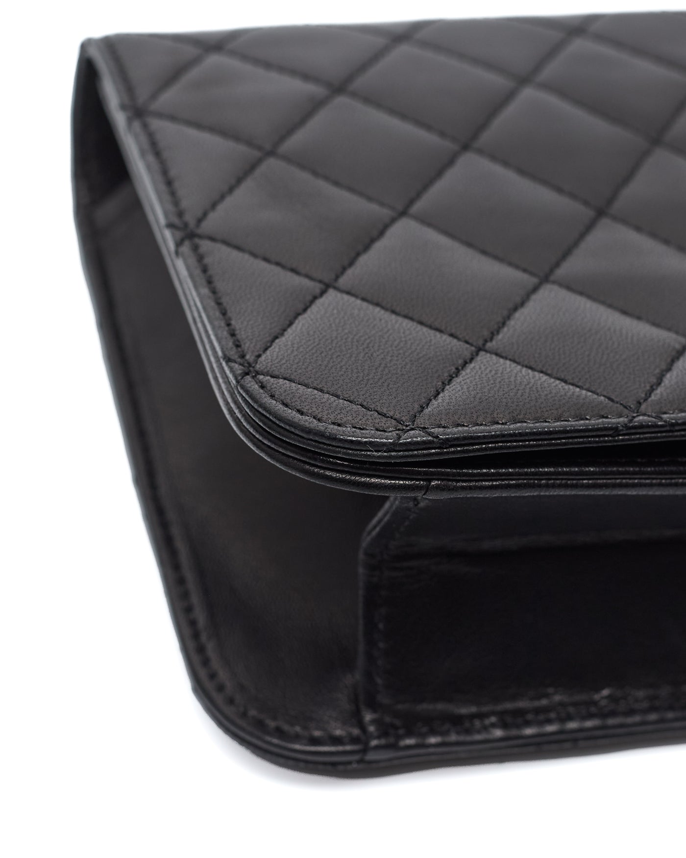 Chanel Vintage Black Lambskin Full Flap