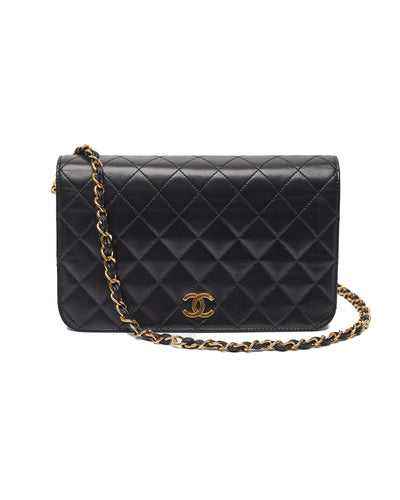 Chanel Vintage Black Lambskin Full Flap