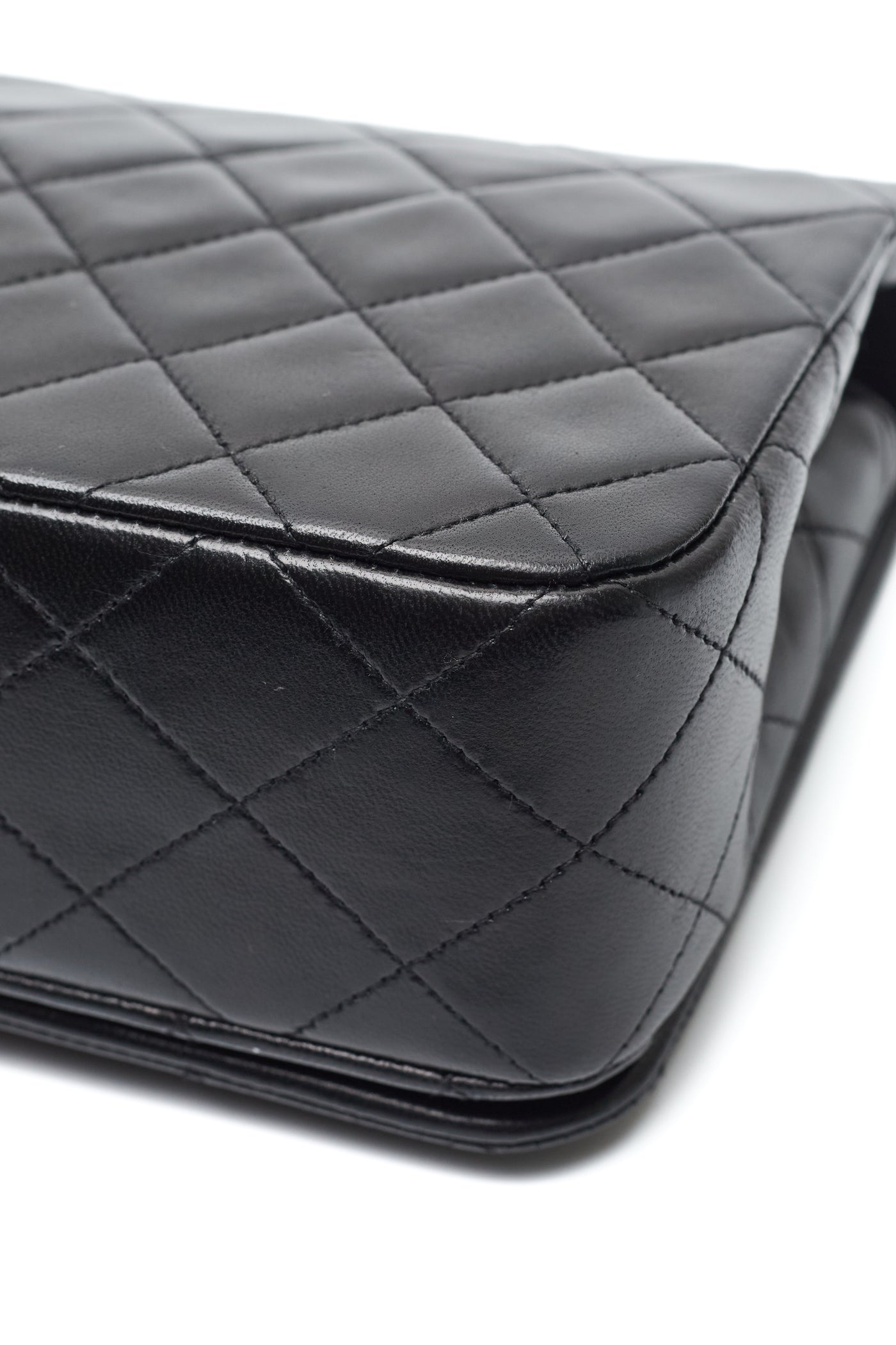 Chanel Vintage Black Lambskin Full Flap