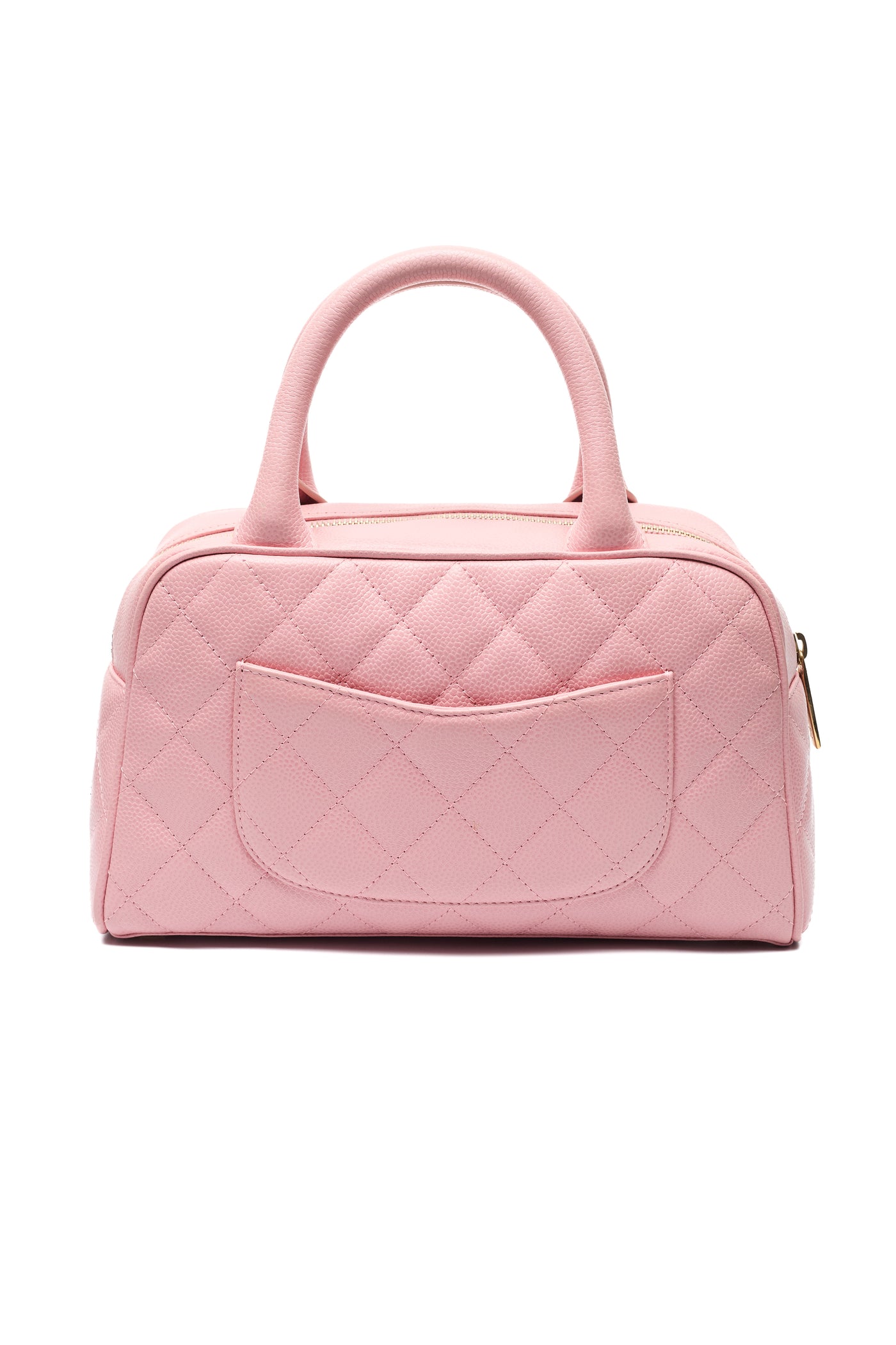 Chanel Vintage Sakura Pink Caviar CC Mini Boston Bag