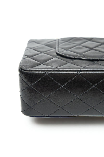 Chanel Vintage Black Lambskin Classic Medium Double Flap