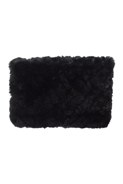 Chanel Chain CC Charm Real Fur Clutch
