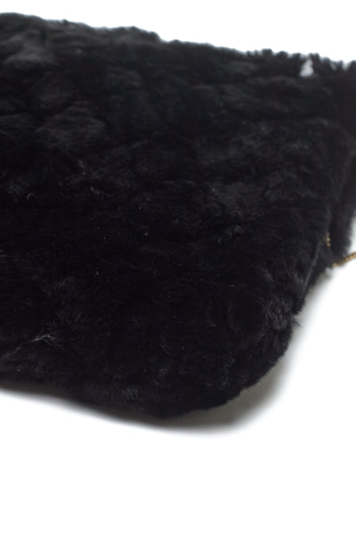 Chanel Chain CC Charm Real Fur Clutch