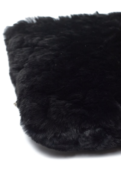 Chanel Chain CC Charm Real Fur Clutch