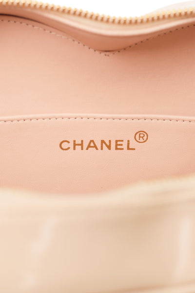 Chanel Vintage 1995 SS Runway Beige Heart Vanity Bag