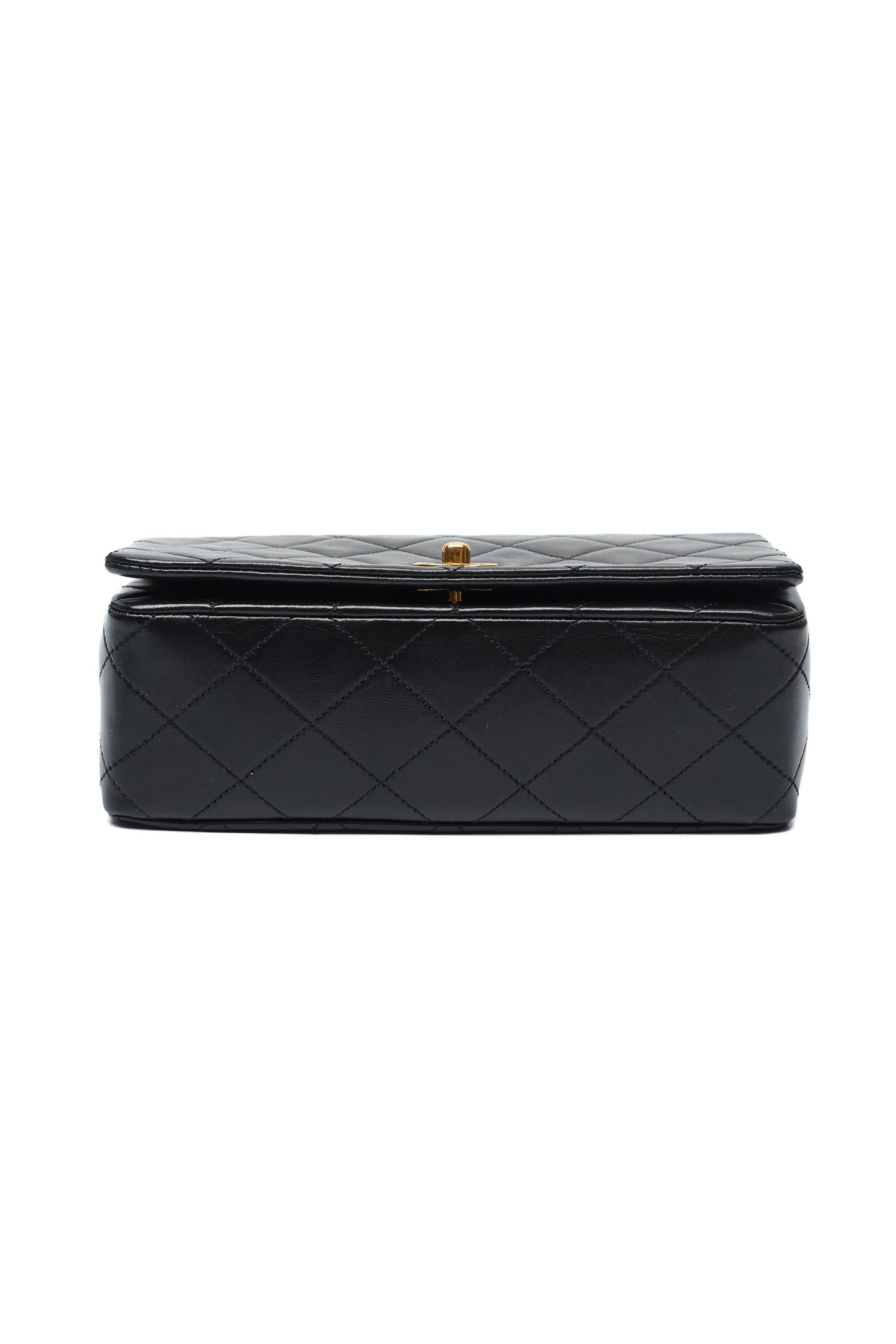 Chanel Vintage Black Lambskin Mini Full Flap