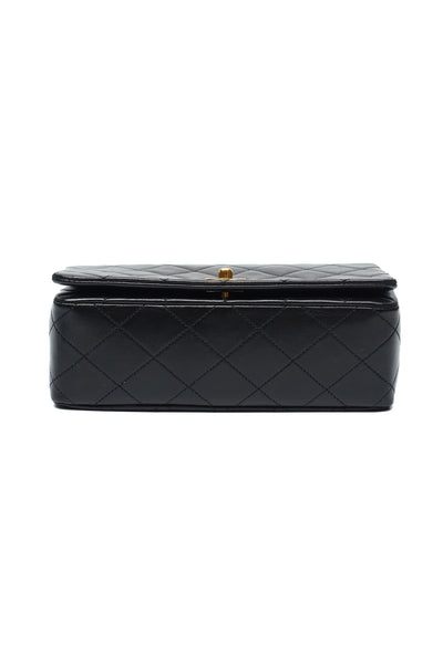 Chanel Vintage Black Lambskin Mini Full Flap