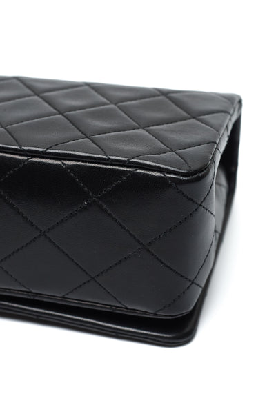 Chanel Vintage Black Lambskin Mini Full Flap