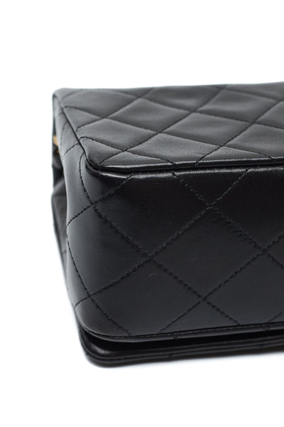 Chanel Vintage Black Lambskin Mini Full Flap