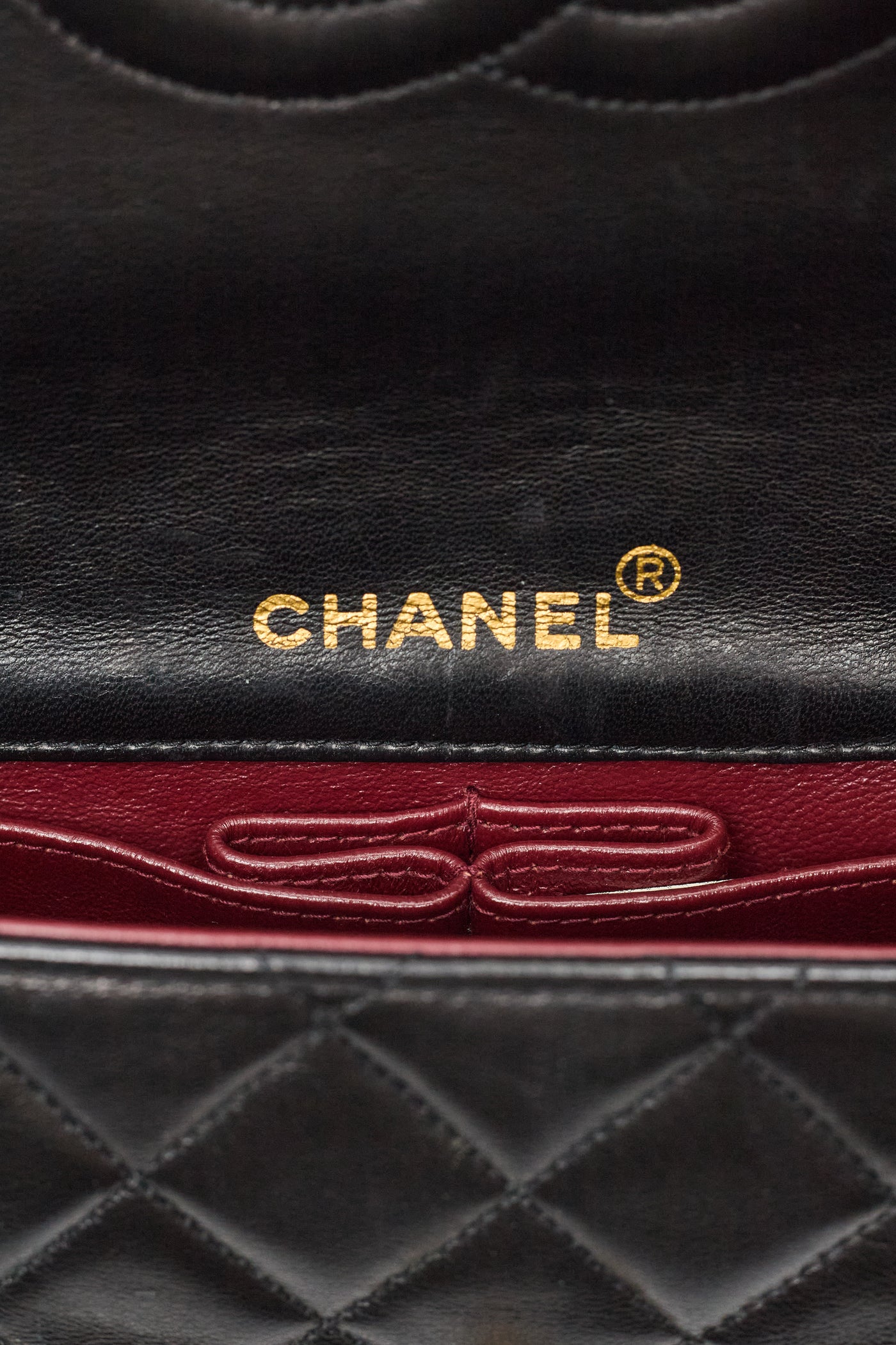 Chanel Vintage Black Lambskin Mini Full Flap