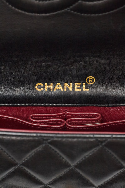 Chanel Vintage Black Lambskin Mini Full Flap