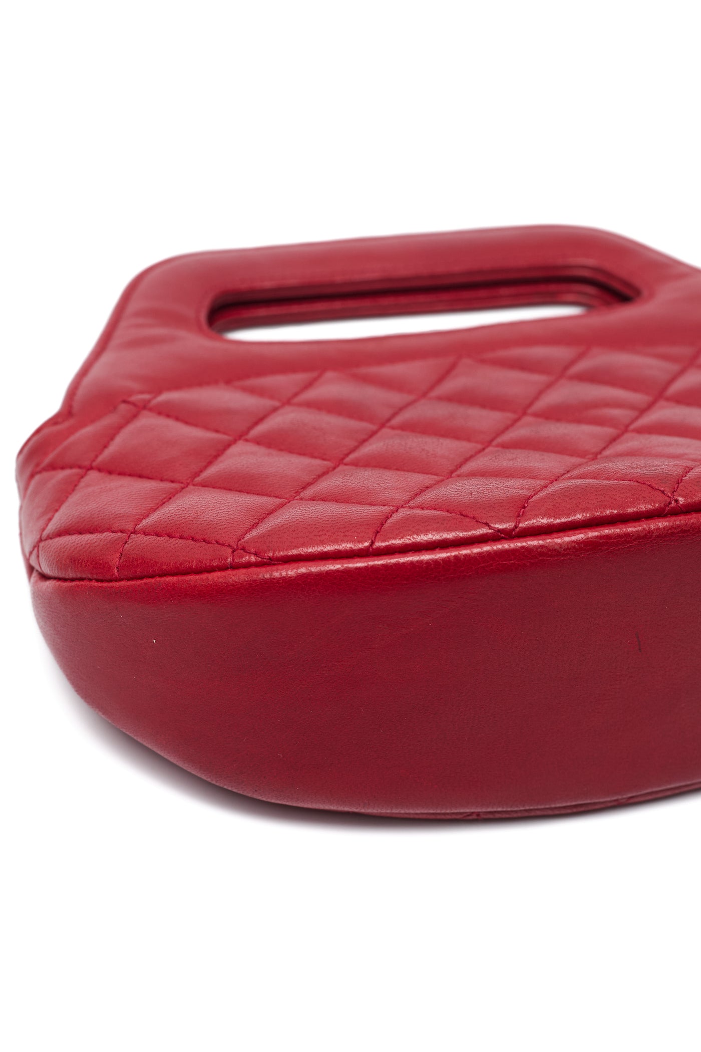 Chanel Vintage Red Lambskin Mini Shopper Tote